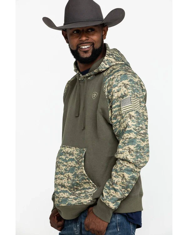 Ariat Men's Digital Camo Patriot Hoodie - Sage