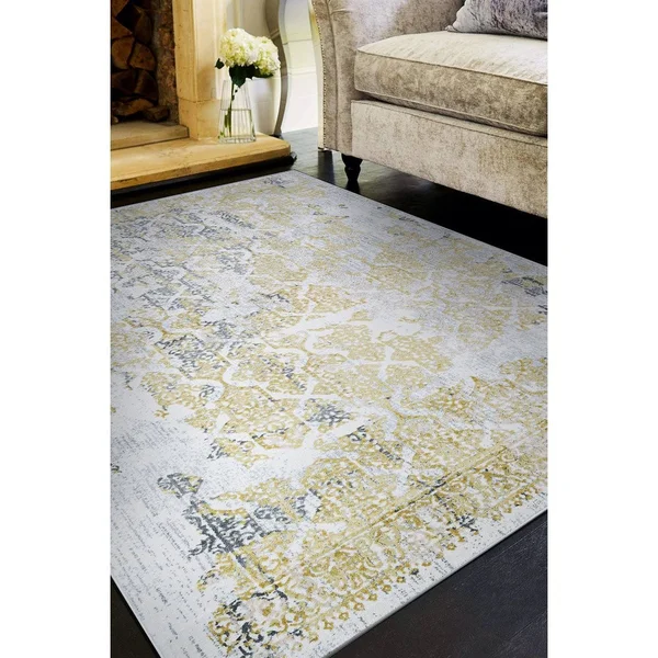 Allure Ipswich Gold/Silver Area Rug - 3&3x22 x 5&3x22
