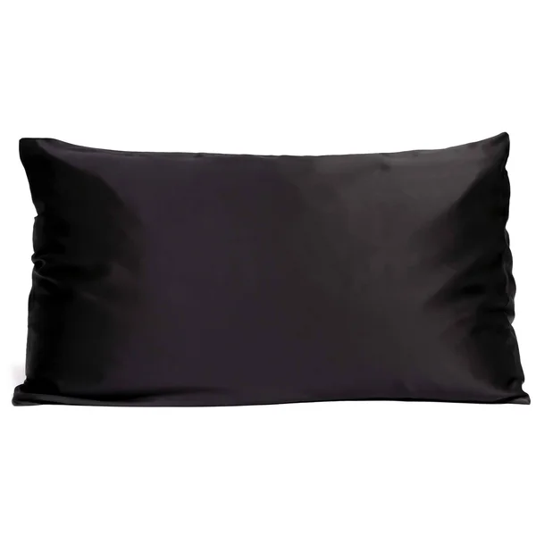 Fishers Finery 19mm 100% Pure Mulberry Silk Pillowcase, Good Housekeeping Quality Tested (Black, Q)