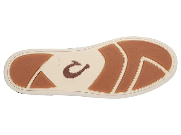 Olukai Nalukai Kala Men's Leather Slip on Shoes Fog, Bone - 7