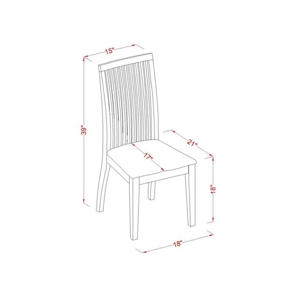 East West Furniture Hartland Wood 3-Piece Dining Set with Cherry Hlip3-bmk-w