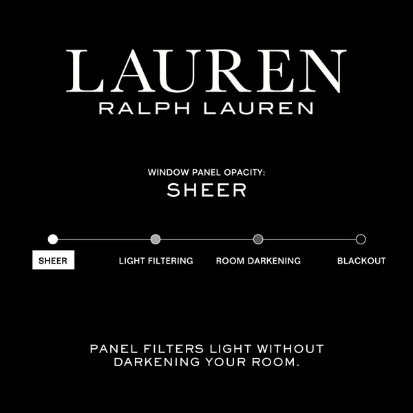 Lauren Ralph Lauren Engel Solid 100% Linen Sheer Rod Pocket Curtain Panel Linen