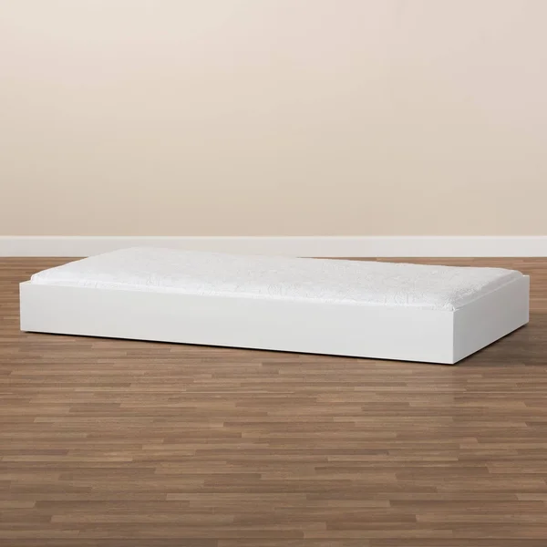 Baxton Studio 158-9659 Renata White Finished Wood Twin Size Trundle