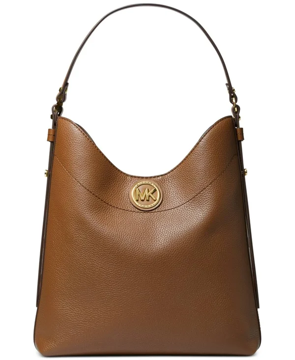 Michael Michael Kors Large Leather Hobo Bag - Brown