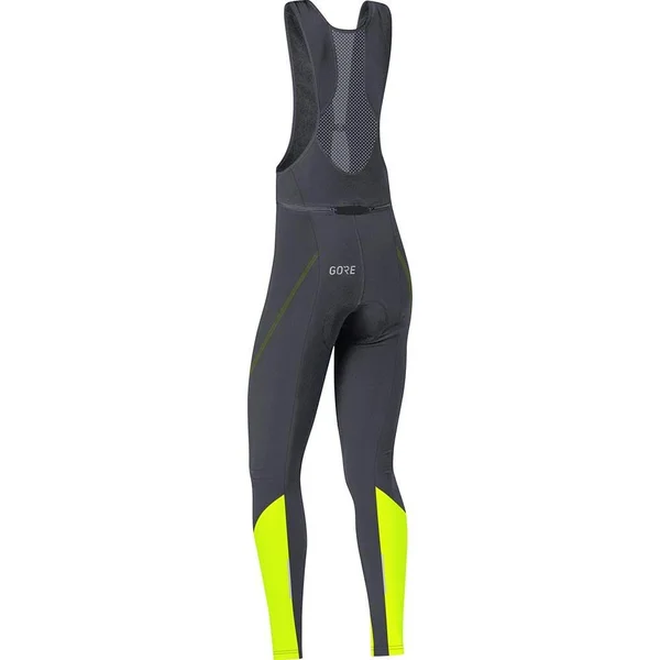 Gore Wear C3 Thermo Bib Tights+ - Women's Black/Neon Yellow - XS