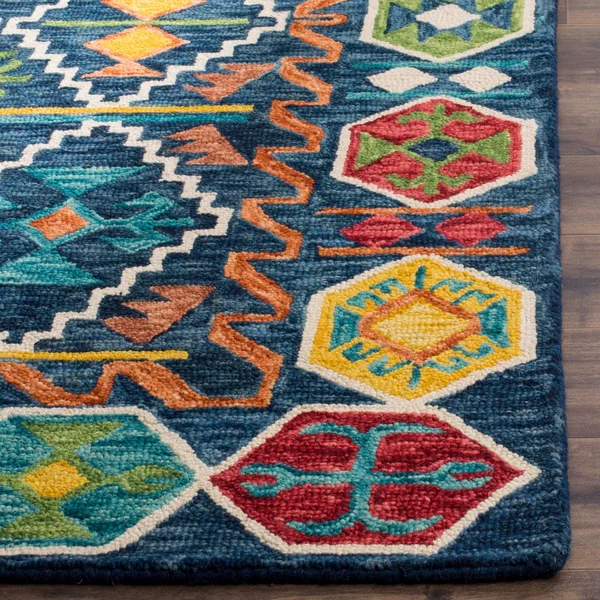 Safavieh Aspen APN501A 4&0x22 x 6&0x22 Navy, Gold Area Rug
