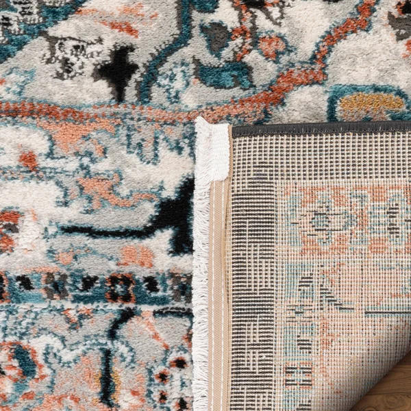 Well Woven Indira Minos Black Vintage Bohemian Oriental Floral 7&10 inch x 9&10 inch Area Rug