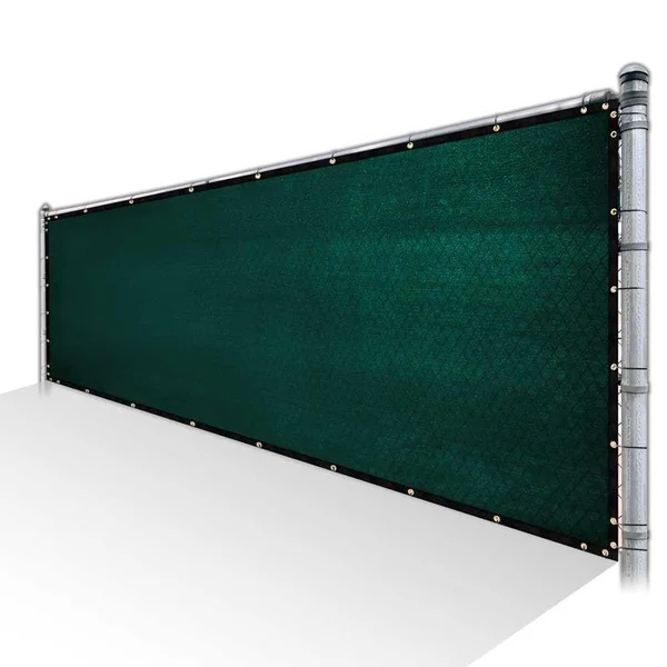 ColourTree 8 ft. x 118 ft. Green Privacy Fence Screen HDPE Mesh Netting with Reinforced Grommets for Garden Fence (Custom Size)