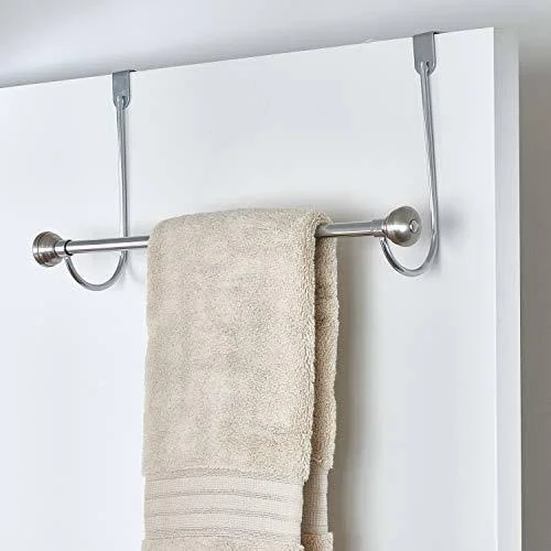 Interdesign York Over Shower Door Towel Rack Bar for Bathroom - Chrome/Stainless