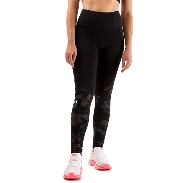 Under Armour Women's ColdGear Camo Leggings, XL, Black
