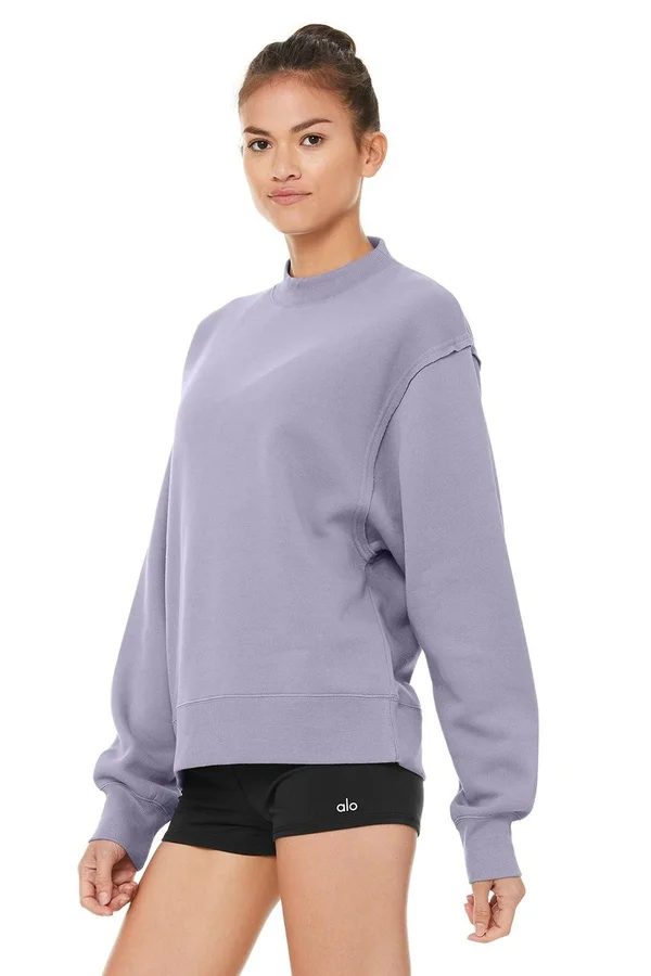 Alo Yoga - Freestyle Sweatshirt in Macaron Pink, Size: Medium