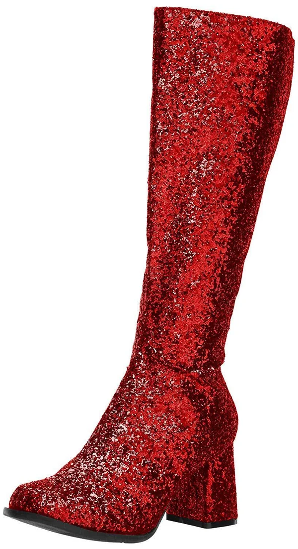 Ellie - Womens Gogo-g Boots Green Glitter, Size-6