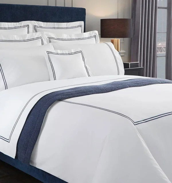 Sferra Grande Hotel Duvet COVER - Twin - White/White