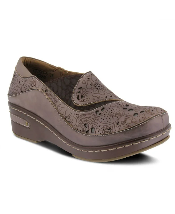L&Artiste by Spring Step Women's BRANKLA Clog, Size: 35, Grey Multi