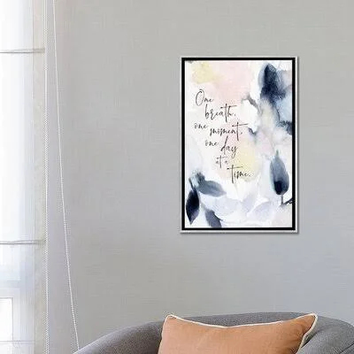 One Breath by Stephanie Ryan - Painting Print iCanvas Format: Silver Framed Canvas - Size: 26x22 H x 18x22 W x 1.5x22 D, Matte Co
