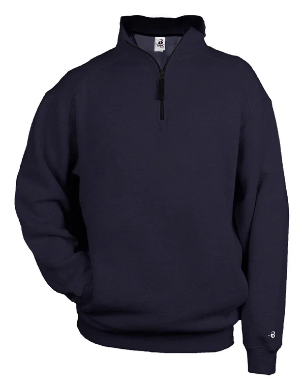 Badger - 1/4 Zip Fleece Pullover-NAVY-3XL