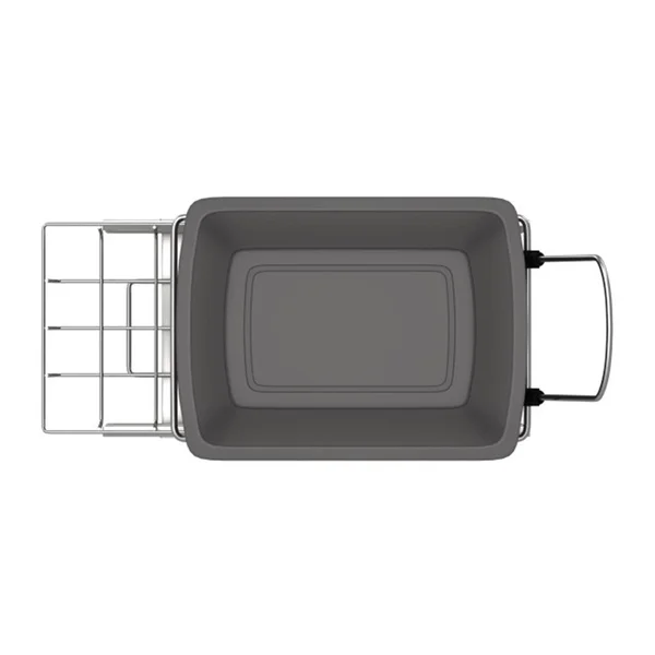 Rev-A-Shelf RV-12KD-13C-S Single 35 Quart Cabinet Pullout Waste Container - Gray