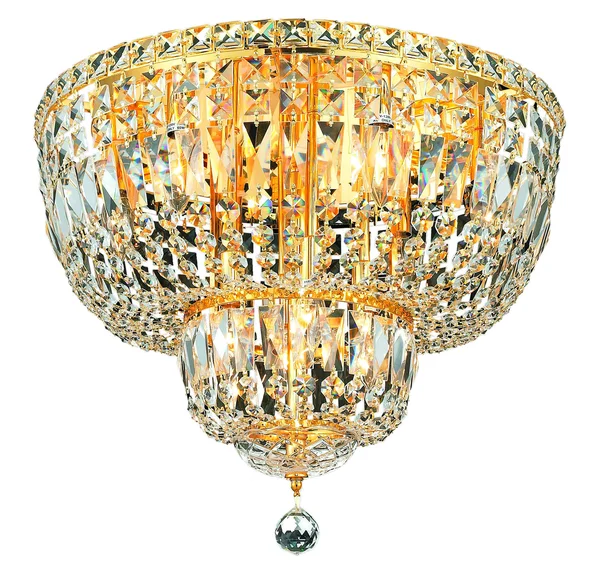 Elegant Lighting V2528F20G/RC Tranquil 10 Light Gold Flush Mount Clear Royal Cut Crystal