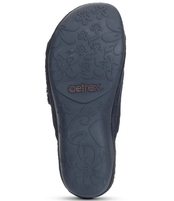 Aetrex Shelby Open Toe Slipper Black - 37
