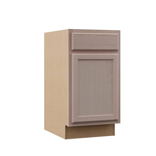 Hampton Bay Hampton Assembled 18x34.5x24 in. Base Kitchen Cabinet in Unfinished Beech
