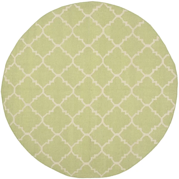Safavieh Dhurries DHU554A Light Green - Ivory 5& x 8& Area Rug