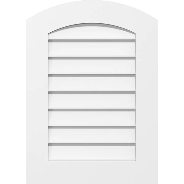 Ekena Millwork GVPAR16X3601SN 16x22W x 36x22H Arch Top Surface Mount PVC Gable Vent: Non-Functional, w/ 3-1/2x22W x 1x22P Standa