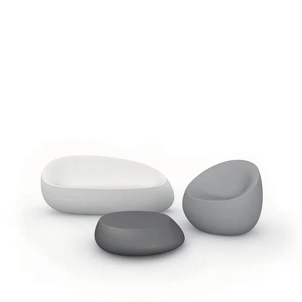 Stone Plastic Coffee Table Vondom Black