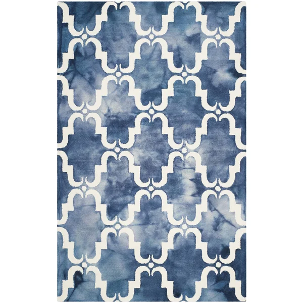 Safavieh Dip Dye DDY536N Navy - Ivory Rug 9&X 12& Rectangle