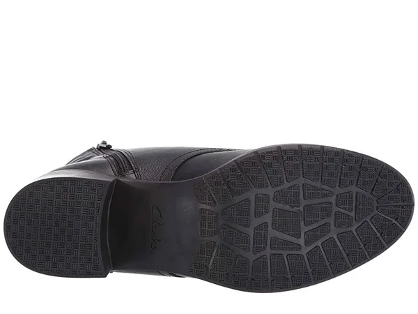 Clarks Women's Hollis Jasmine Boot Black Leather 9