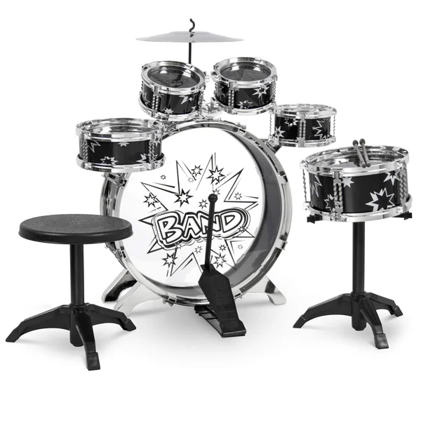 BCP Kids Toy Musical Instrument 11 Piece Kids Drum Set w/ Bass Drum