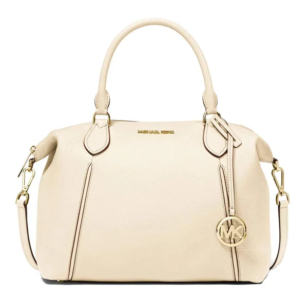 Michael Kors Bags, Michael Kors Lenox Pebbled Leather Satchel, Color: Cream/Gold, Size: Large, Comein_Clutch&s Closet