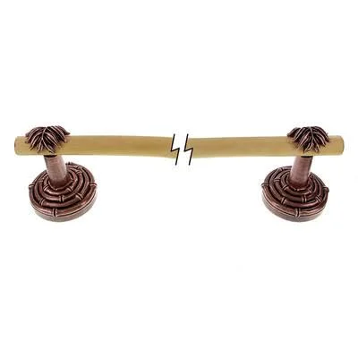 Vicenza Designs TB8010-30-AG Palmaria Leaf 30x22 Wall Mounted Towel Bar Finish: Antique Gold