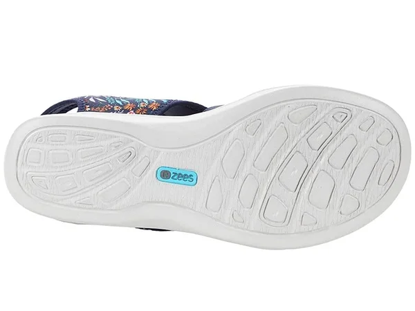Bzees Dream Women's Sandals Floral Navy : 9 M