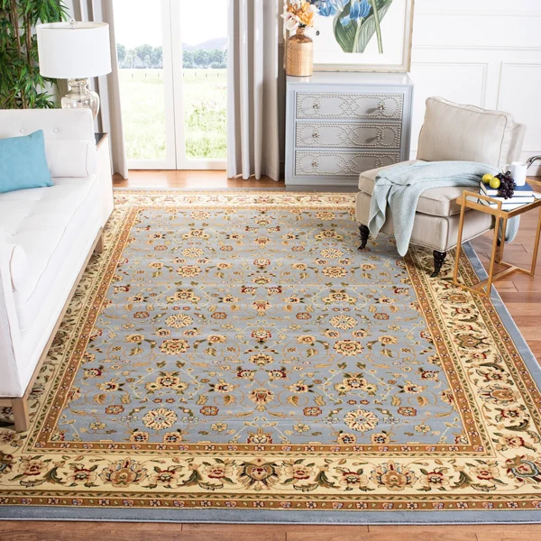 Safavieh LNH312B Lyndhurst Light Blue, Ivory Area Rug - 11& x 15&