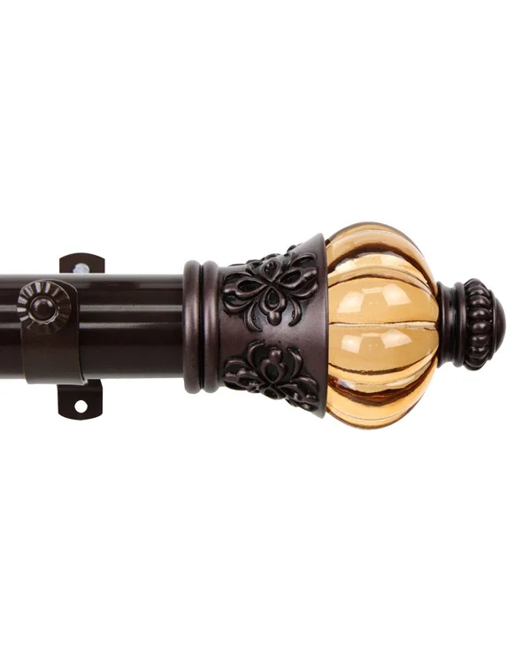 Rod Desyne Royal 1.5x22 Non-Telescoping Curtain Rod - Black 17 ft
