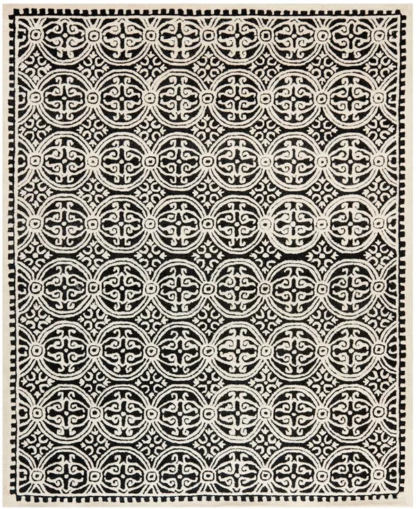 Safavieh Cambridge Black & Ivory 9& x 12& Rug