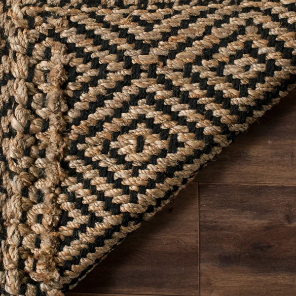 Safavieh Natural Fiber NF181C Natural, Black Rug 2&3x22 x 12& Runner