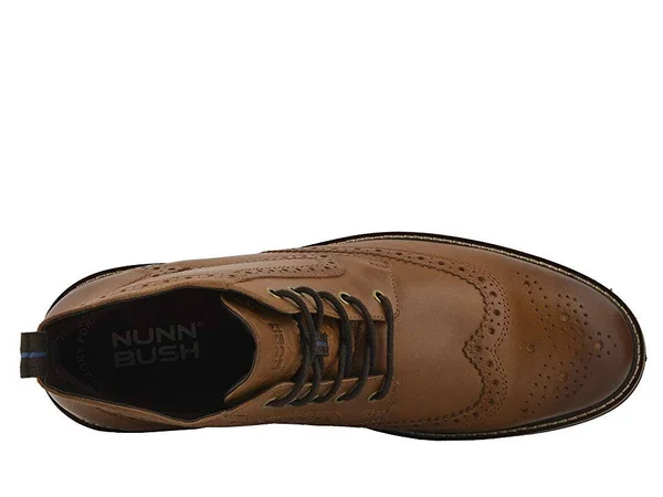 Nunn Bush Men's Odell Medium/Wide Wingtip Boots (Tan Leather) - Size 9.5 M - Style #23657