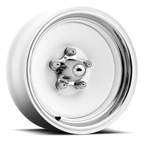 U.S. Wheel : Wheel, Rat Rod, Steel, White, 20 inch x 8.5 in., 5 x 4.75 inch Bolt Circle, 3.75 Wheels