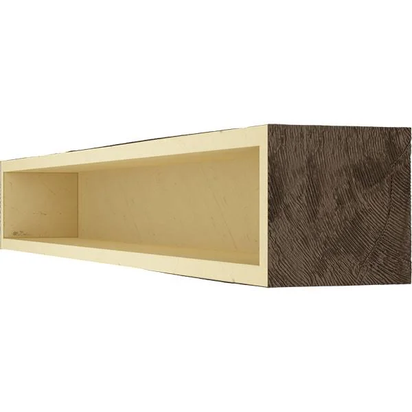 Ekena Millwork MANUPC04X06X60NM 4x22H x 6x22D x 60x22W Pecky Cypress Faux Wood Fireplace Mantel - Natural Mahogany