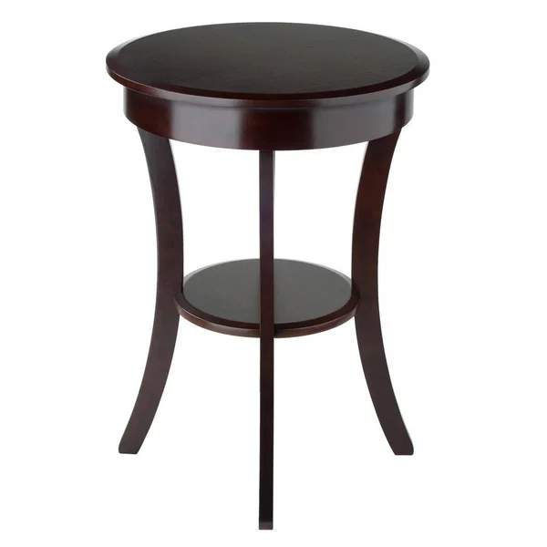 Winsome Sasha Round Accent Table, Cappuccino