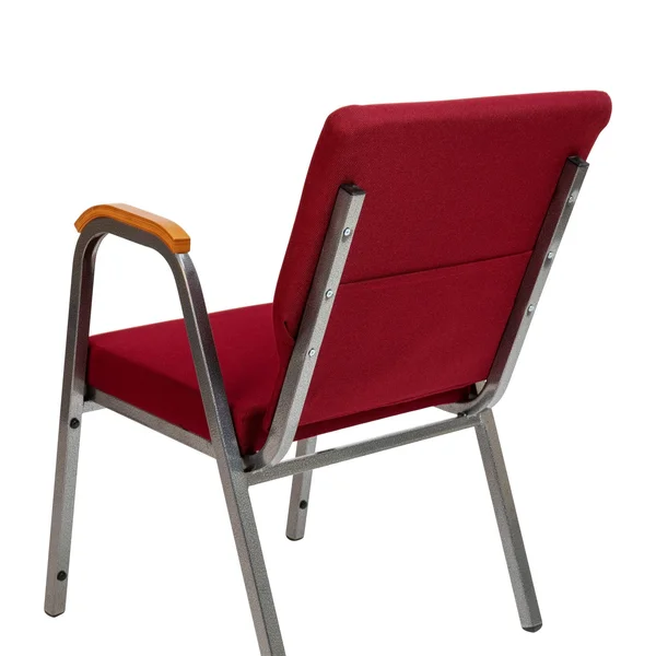 Flash Furniture Hercules Series 21x22W Stacking Wood Accent Arm Church Chair in Burgundy Fabric - Silver Vein Frame