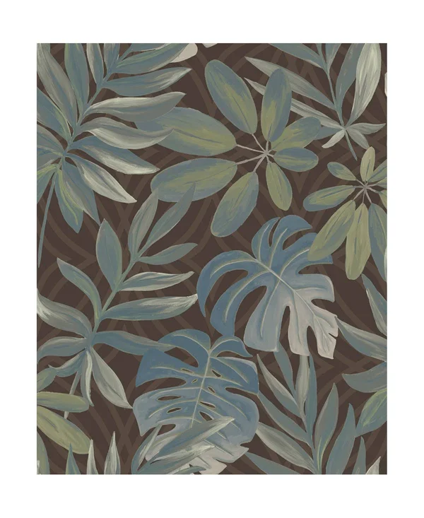 Nocturnum Brown Leaf 2763-24202 Brewster Wallpaper