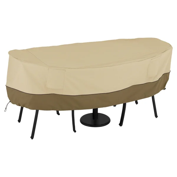 Classic Accessories Veranda Bistro Table and Chair Cover, Pebble