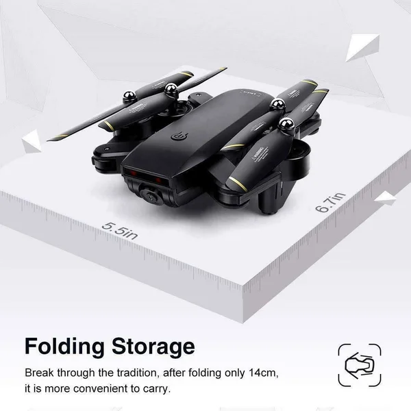 Cooligg Quadcopter Drone with HD Camera Selfie 2MP 720p WiFi FPV Foldable RC