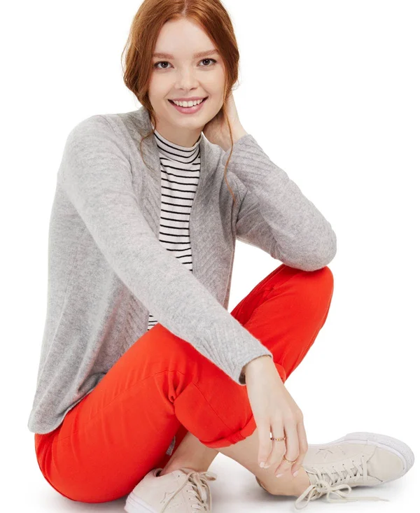 Charter Club Cashmere Open-Front Cardigan - Created for Macy&s - Classic Black