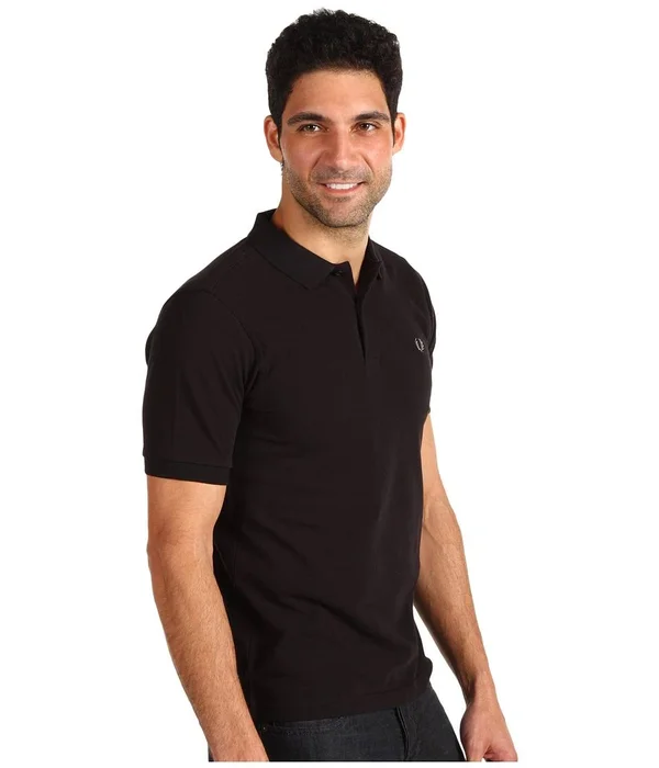 Fred Perry Plain Polo T Shirt Black