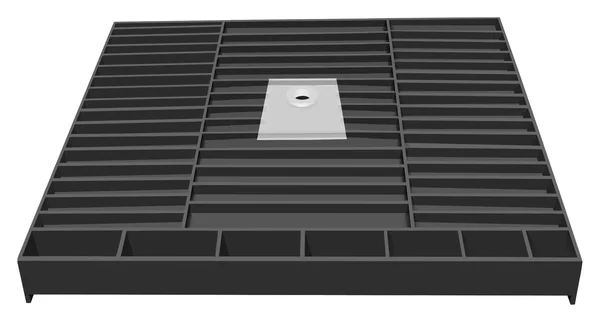 Tile Redi WD4848CDT-PVC 48x22 x 48x22 Triple Threshold Shower Base with Drain Top