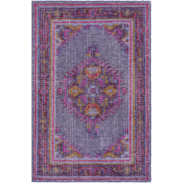 Hand-Knotted Alford Traditional Wool Area Rug (3&6 x 5&6) Purple Blue