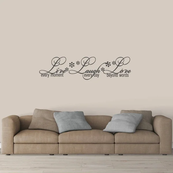 Live Laugh Love Wall Decal - Medium - Gold